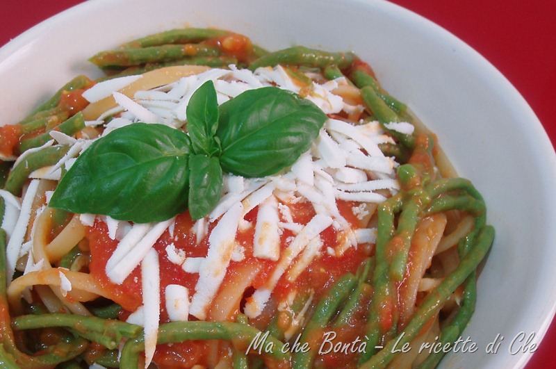 Per me il piatto principe dell’estate: pasta con fagiolini