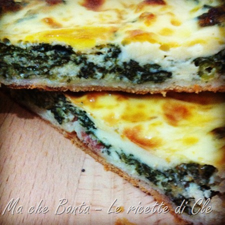 Torta di spinaci e bacon