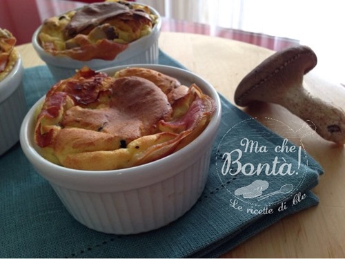soufflé ai funghi cardoncelli