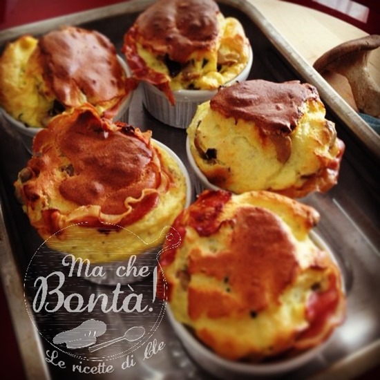 soufflé ai funghi cardoncelli