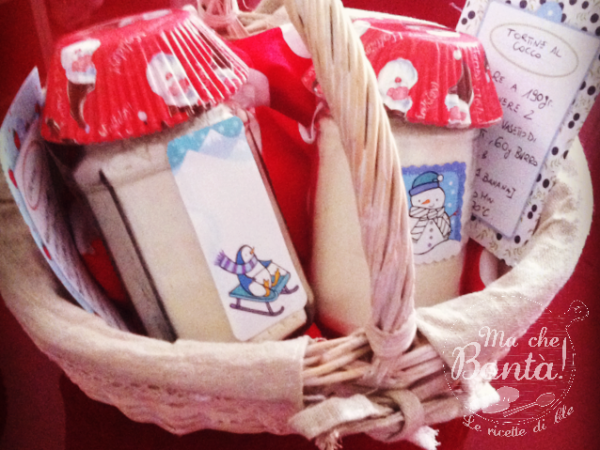 Idea regalo: preparato per muffin al cocco (anche vegan) &ndash; Edible Christmas gift: coconut muffin in a&nbsp;jar