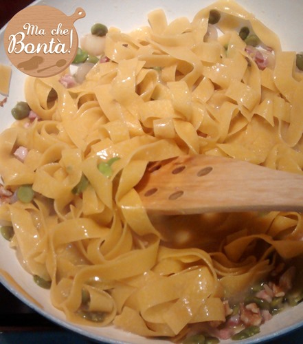 pappardelle fave pancetta