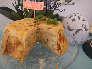 torta di crepes carciofi e tonno