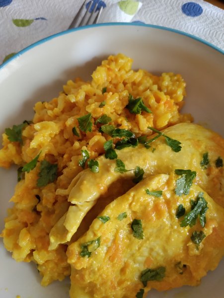 pollo-al-cocco-e-curcuma-con-riso
